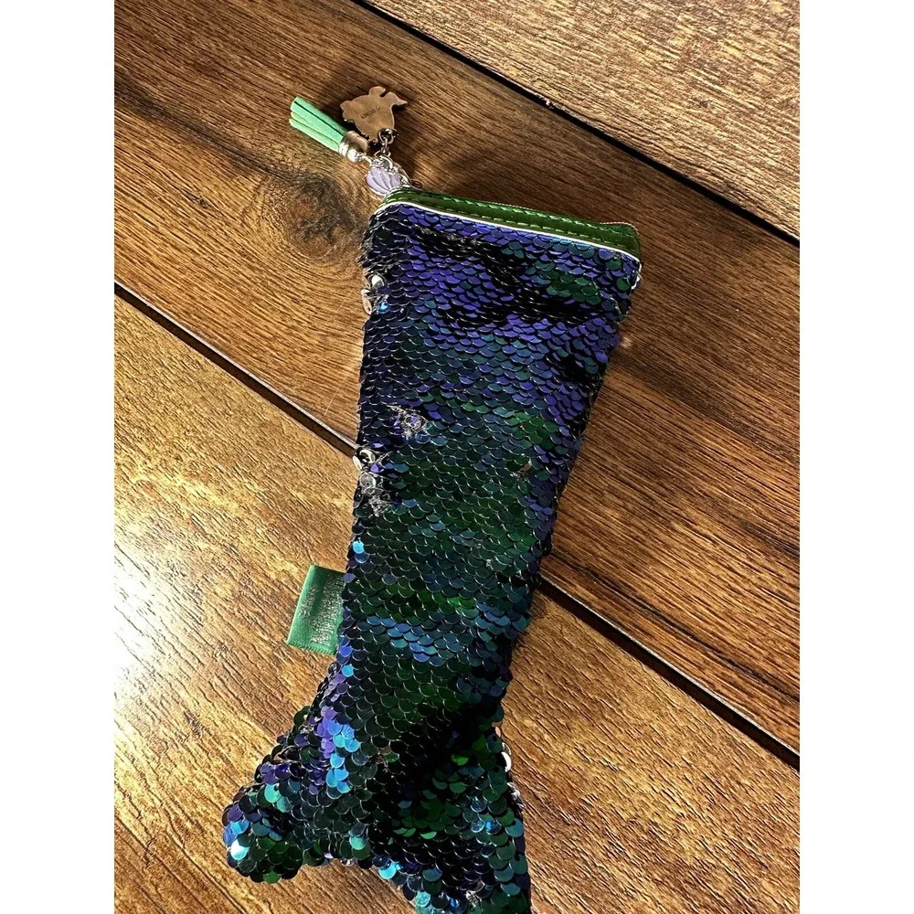 Disney Parks Little Mermaid Ariel Reversible‎ Sequin Pencil Case Bag